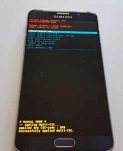 Recovery Menu Samsung Galaxy Note 5