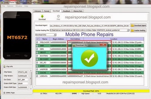 Cara Flash Advan S5E