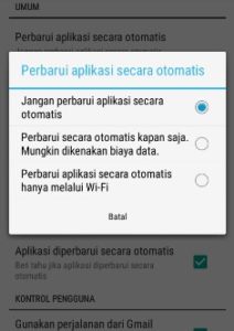 Penyebab kuota android habis